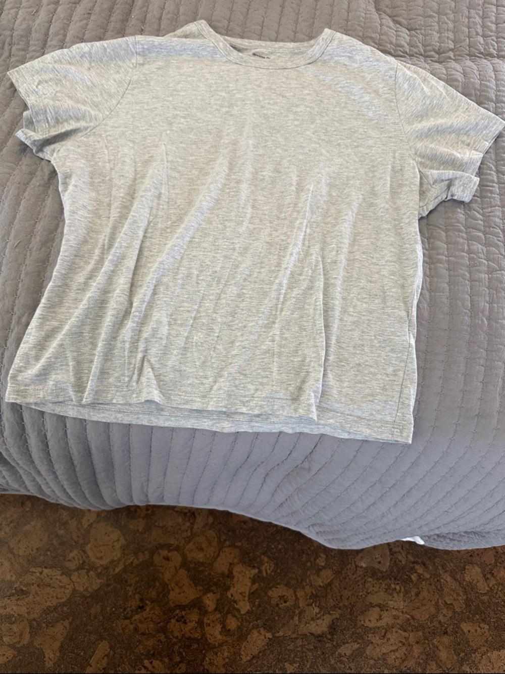 Abercrombie & Fitch Heather Gray V-Neck Tee